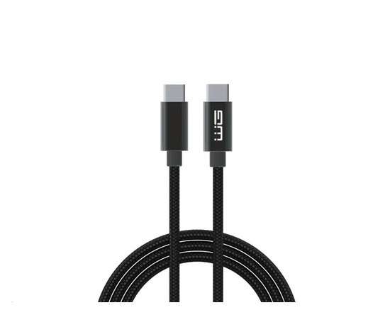 WG - Datový kabel Type-C na Type-C, 50 cm, černá