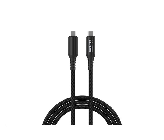 WG - Datový kabel Type-C na Type-C, 1 metr, 5 A, 240 W, 40Gbps, USB4, černá