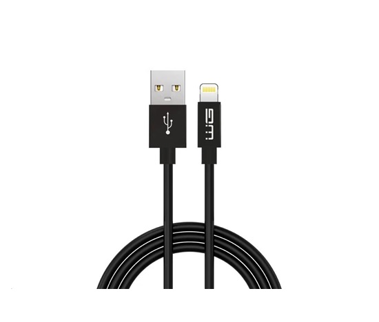 WG - Datový kabel Lightning na USB-A, 1 metr, černá