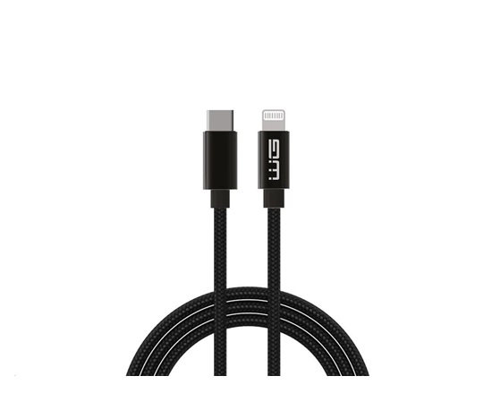 WG - Datový kabel Lightning na Type-C, 50 cm, černá