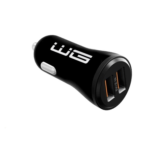 WG - Autonabíječka 2x USB-A, 5 V, 2.1 A, černá