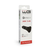 WG - Autonabíječka 2x USB-A, Quick Charge 3.0, 5,4 A, černá