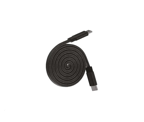 WG - Datový kabel Type-C na Type-C, 1 metr, 5 A, 240 W, magnetický samonavíjecí, černá