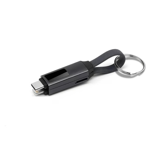 WG - Kabel + magnetická kabelová klíčenka 3v1, tmavě šedá
