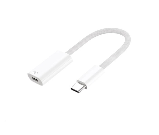 WG - Adaptér USB-C (male) na Lightning (female), bílá