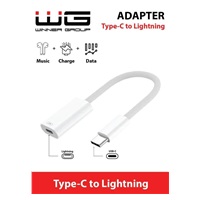 WG - Adaptér USB-C (male) na Lightning (female), bílá