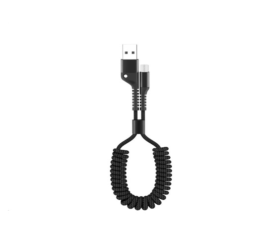 WG - Datový kabel Micro USB na USB-A, 1 metr, kroucený, černá