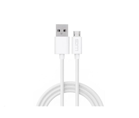 WG - Datový kabel Micro USB na USB-A, 2 metry, bílá