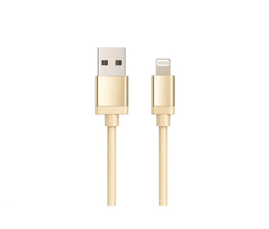 WG - Datový kabel Lightning MFI na USB-A, 1 metr, zlatá