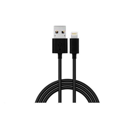WG - Datový kabel Lightning MFI na USB-A, 2 metry, černá