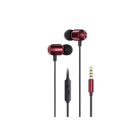 WG - Sluchátka HF stereo 3.5 mm Jack, červená