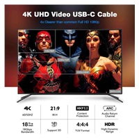 PREMIUMCORD Kabel USB-C optický fiber video AOC 4K@60Hz 1080p, 20m