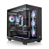 BAZAR THERMALTAKE Case View 380 XL TG ARGB, ATX, Průhledná bočnice, 4x 120mm ARGB Fan, černá POŠKOZENÝ OBAL
