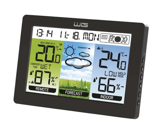 BAZAR - WG - Meteostanice WG4 Catbrella s venkovním čidlem, černá - Poškozený obal (Komplet)