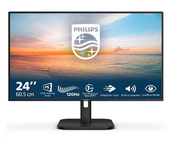 BAZAR - Philips MT 23,8" 24E1N1200A - 1920x1080,IPS,120Hz,D-Sub,HDMI,DP,Repro - Poškozený obal (Komplet)