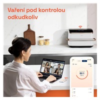 BAZAR - Cosori Dual Blaze TwinFry chytrá horkovzdušná fritéza10 L, keramika, bílá - Poškozený obal (Komplet)