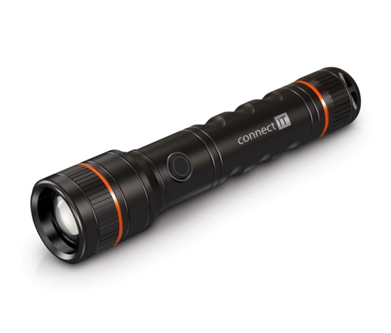 CONNECT IT GLEAM 1000R LED ruční svítilna dobíjecí, ČERNÁ