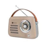 CONNECT IT Hyperbass RetroBEAT FM rádio a bezdrátový reproduktor BÉŽOVÝ