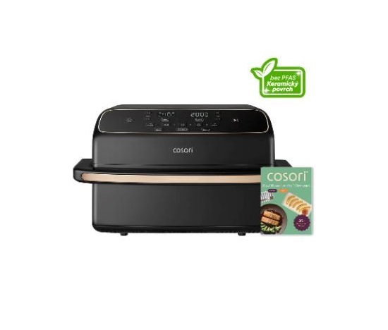 BAZAR - Cosori Dual Blaze Twin Fry Compact horkovzdušná fritéza 8,6 L, keramika, černá - Poškozený obal (Komplet)