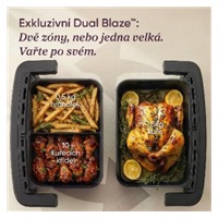 BAZAR - Cosori Dual Blaze Twin Fry Compact horkovzdušná fritéza 8,6 L, keramika, černá - Poškozený obal (Komplet)