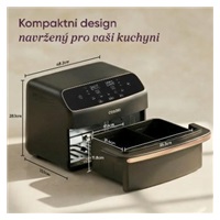 BAZAR - Cosori Dual Blaze Twin Fry Compact horkovzdušná fritéza 8,6 L, keramika, černá - Poškozený obal (Komplet)