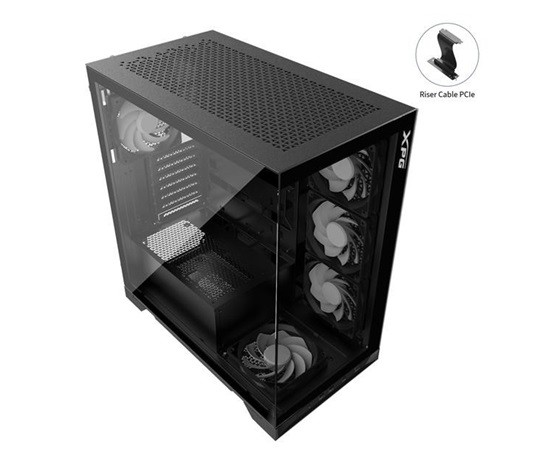 BAZAR - ADATA XPG case INVADER X Mid-Tower, bez zdroje, 5x 120mm Fan, Černá, poškozený obal