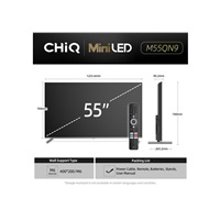 BAZAR - CHiQ M55QN9V TV 55", UHD MiniLED  Google TV DLG 120 Hz - Poškozený obal (Komplet)