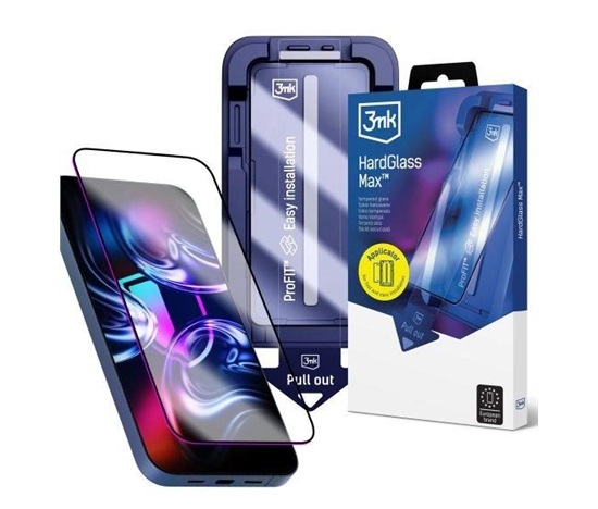 3mk tvrzené sklo HardGlass Max FrameFit pro Apple iPhone 15/16