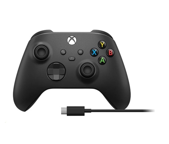 BAZAR - Xbox Wireless Controller černý + USB-C kabel - Poškozený obal (Komplet)