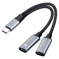 PremiumCord USB-C redukce 2-in-1 pro audio sluchátka a současné nabíjení 12,5cm