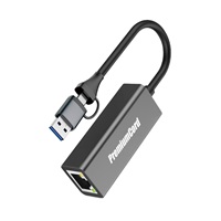 PremiumCord Adaptér USB-C a USB-A na Gigabit 10/100/1000Mbps 15cm
