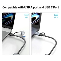 PremiumCord Adaptér USB-C a USB-A na Gigabit 10/100/1000Mbps 15cm