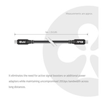 Club3D Kabel USB-C, 100W, 9m, 8k60Hz, 20Gbps, černá