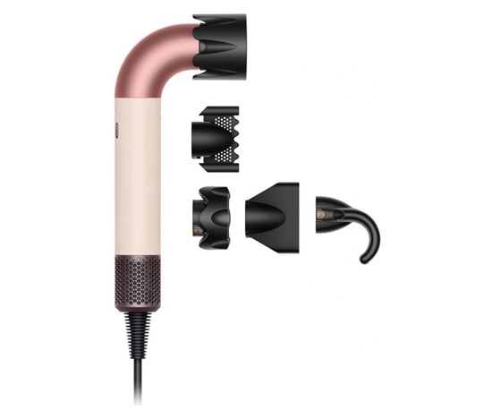 Dyson Supersonic r Straight + Wavy Ceramic Pink/Rose Gold profesionální fén, 1700 W, senzor Time of Flight, 4 teploty