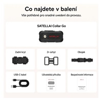 SATELLAI Collar Go M - GPS lokátor, komunikátor a monitor zdraví, červený