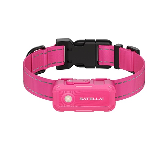 SATELLAI Collar Go L - GPS lokátor, komunikátor a monitor zdraví, růžový