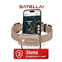 SATELLAI Collar Go M - GPS lokátor, komunikátor a monitor zdraví, béžový, 3leté předplatné