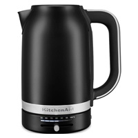 KitchenAid 5KEK1701EBM rychlovarná konvice matně černá, 1,7 l, 2400 W, regulace teploty 50-100 °C, Keep Warm, nerezová