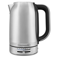 KitchenAid 5KEK1701ESX rychlovarná konvice stříbrná, 1,7 l, 2400 W, regulace teploty 50-100 °C, Keep Warm, nerezová