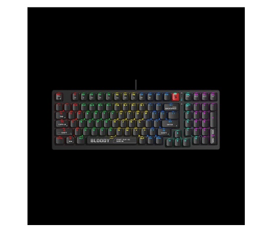 BAZAR - A4tech Bloody S98 Black RGB mechanická herní klávesnice, USB, CZ - Rozbaleno (Komplet)