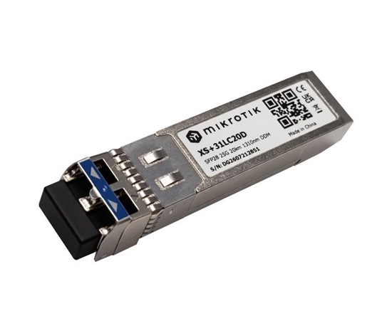 Mikrotik SFP/SFP+/SFP28 optický modul XS+31LC20D, SM, 1/10/25Gbps, 1310nm, 20km, 2xLC