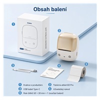 Niimbot Tiskárna štítků B2 PRO, stříbrná + role štítků 230 ks
