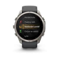 Garmin fenix® 9 Pro – inReach®, 51mm, Titanium se silikonovým řemínkem Graphite/Black
