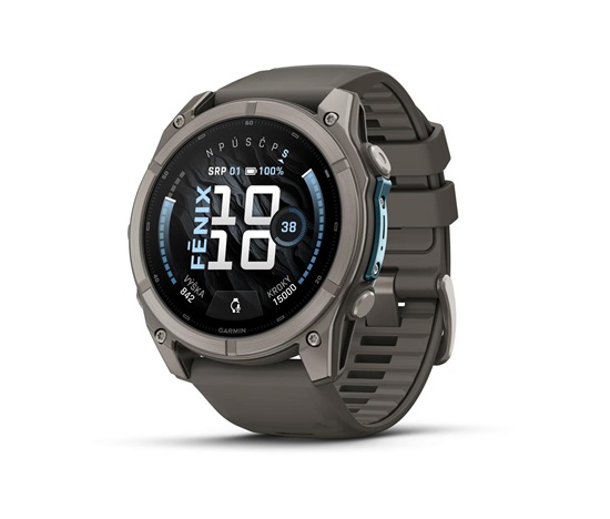 Garmin fenix® 9 – 51mm Titanium se silikonovým řemínkem Pebble Gray