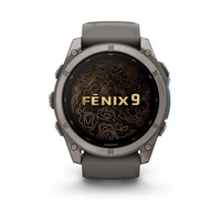 Garmin fenix® 9 – 51mm Titanium se silikonovým řemínkem Pebble Gray