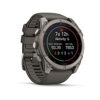 Garmin fenix® 9 – 51mm Titanium se silikonovým řemínkem Pebble Gray