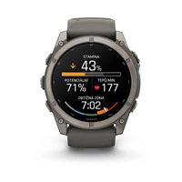 Garmin fenix® 9 – 51mm Titanium se silikonovým řemínkem Pebble Gray