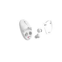 C-TECH myš s TWS sluchátky Dual mode WLM-21, bezdrátová, BT5.0 + 2,4GHz, 1600DPI, 3 tlačítka, USB nano receiver, bílá