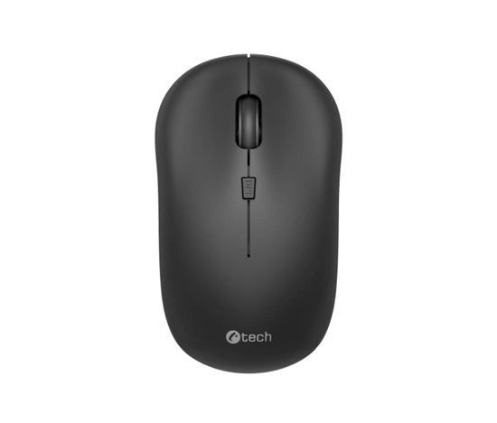 C-TECH myš WLM-09, Dual mode, bezdrátová, BT5.0 + 2,4GHz, 1600DPI, černá