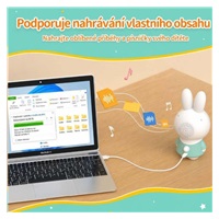Alilo Honey Bunny - Dětský hudební přehrávač a bluetooth reproduktor, zelený, EN
